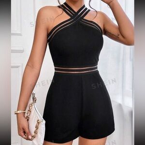 Halter neck romper